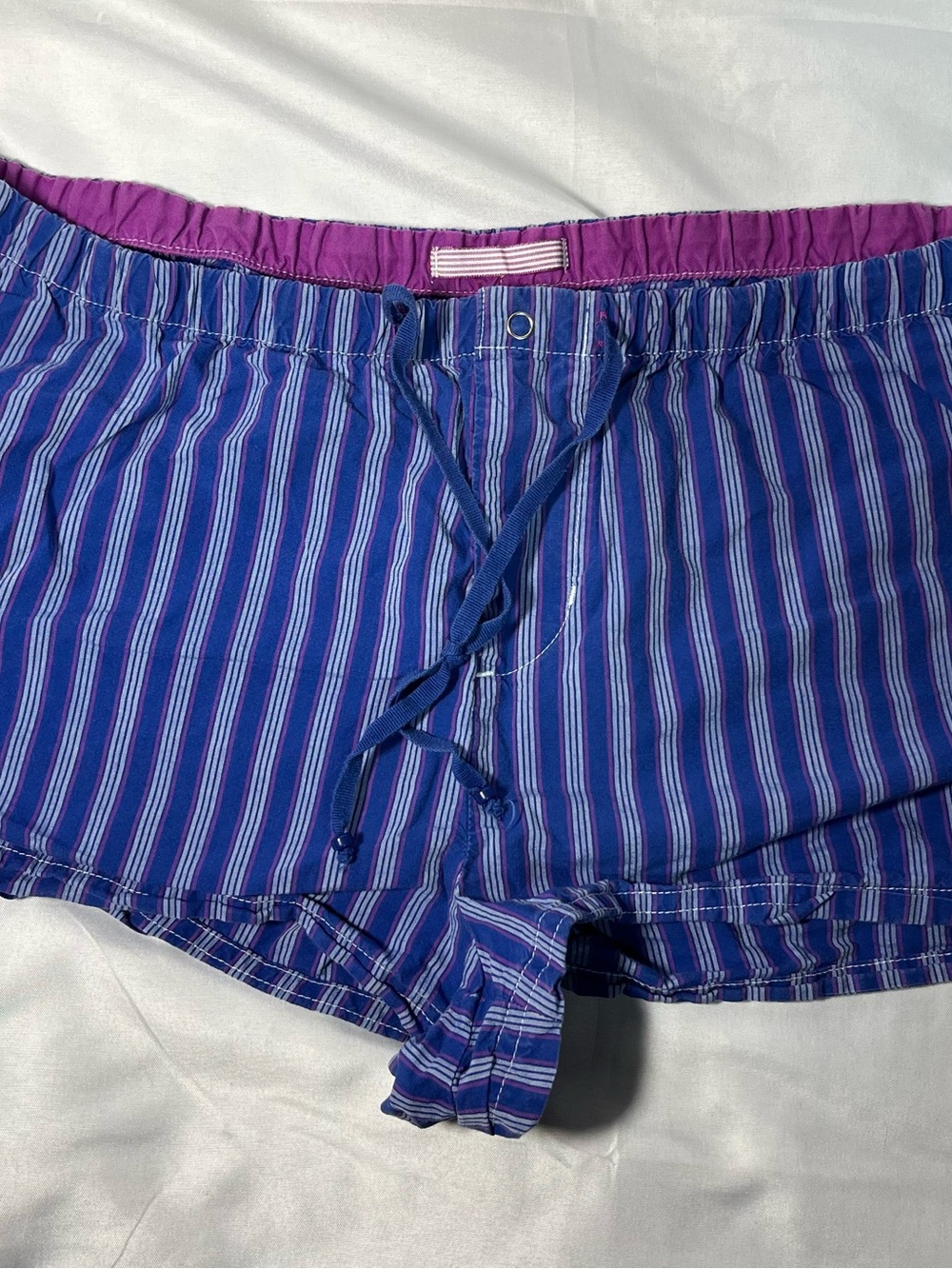 Vintage Y2K American Eagle Plaid Shorts Women’s Size M Blue Low Rise Pull-On
